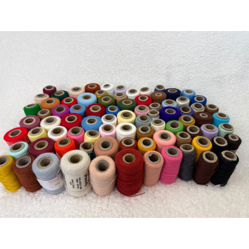 Pretty Punch Embroidery Thread Spools Bulk Lot 84 pc Multi Color Crafting
